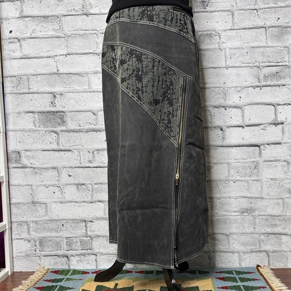 YUK KA Stylish Camoflage Ribbed  Women's Skirt